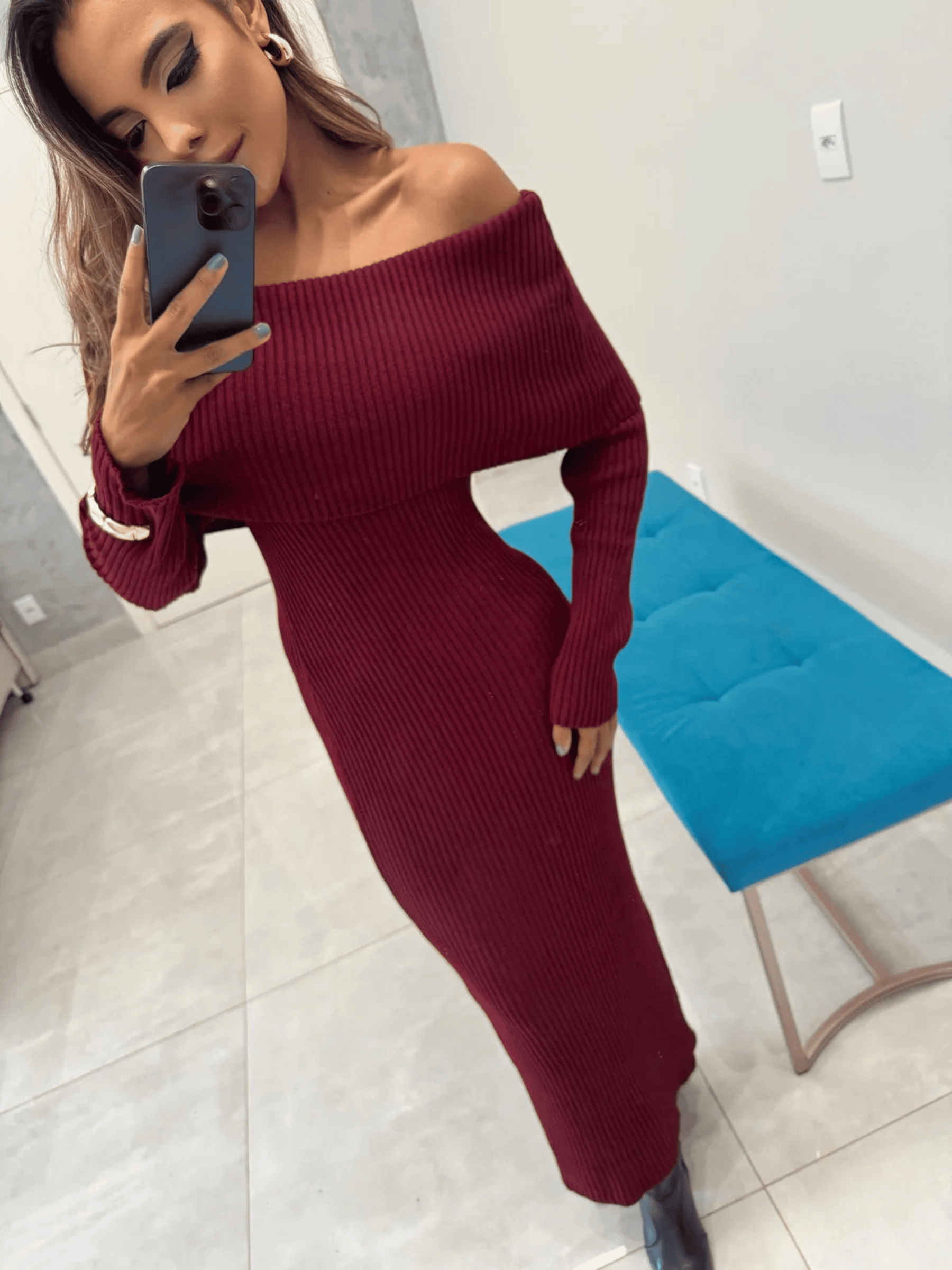 Vestido de Tricô Lila