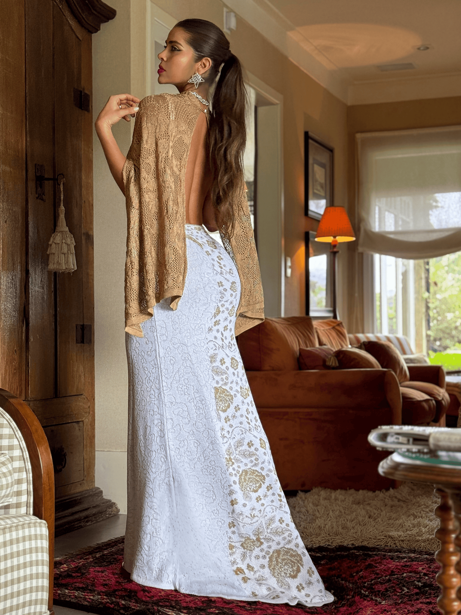 Vestido de Tricô Leila + Pelerine