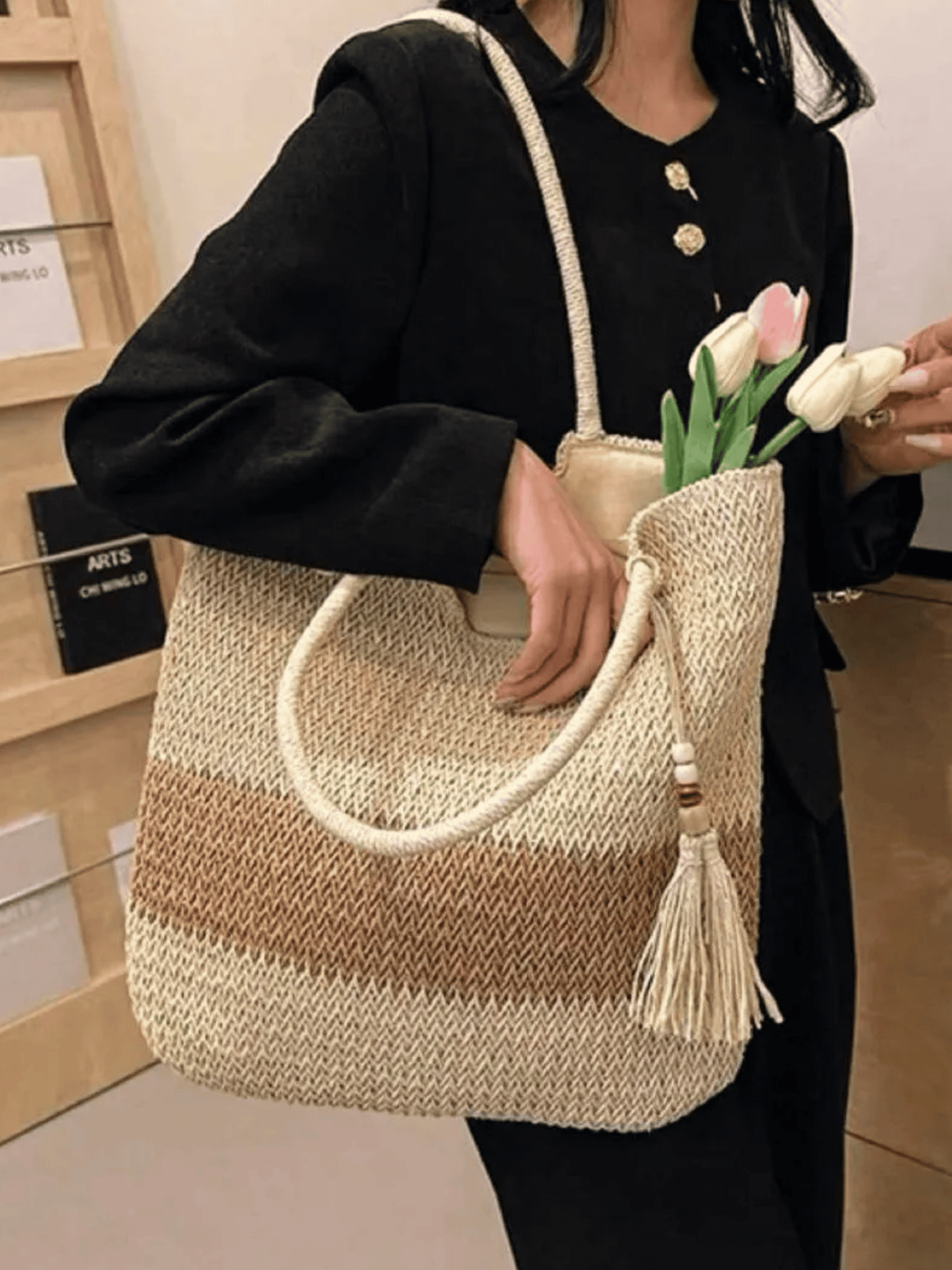 Bolsa Feminina Riviera Palha Chic