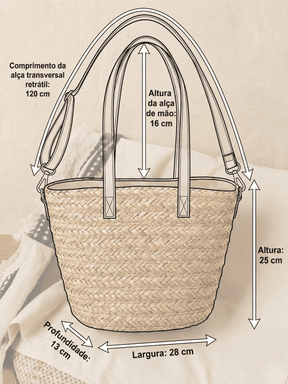 Bolsa Feminina Riviera Palha Natural