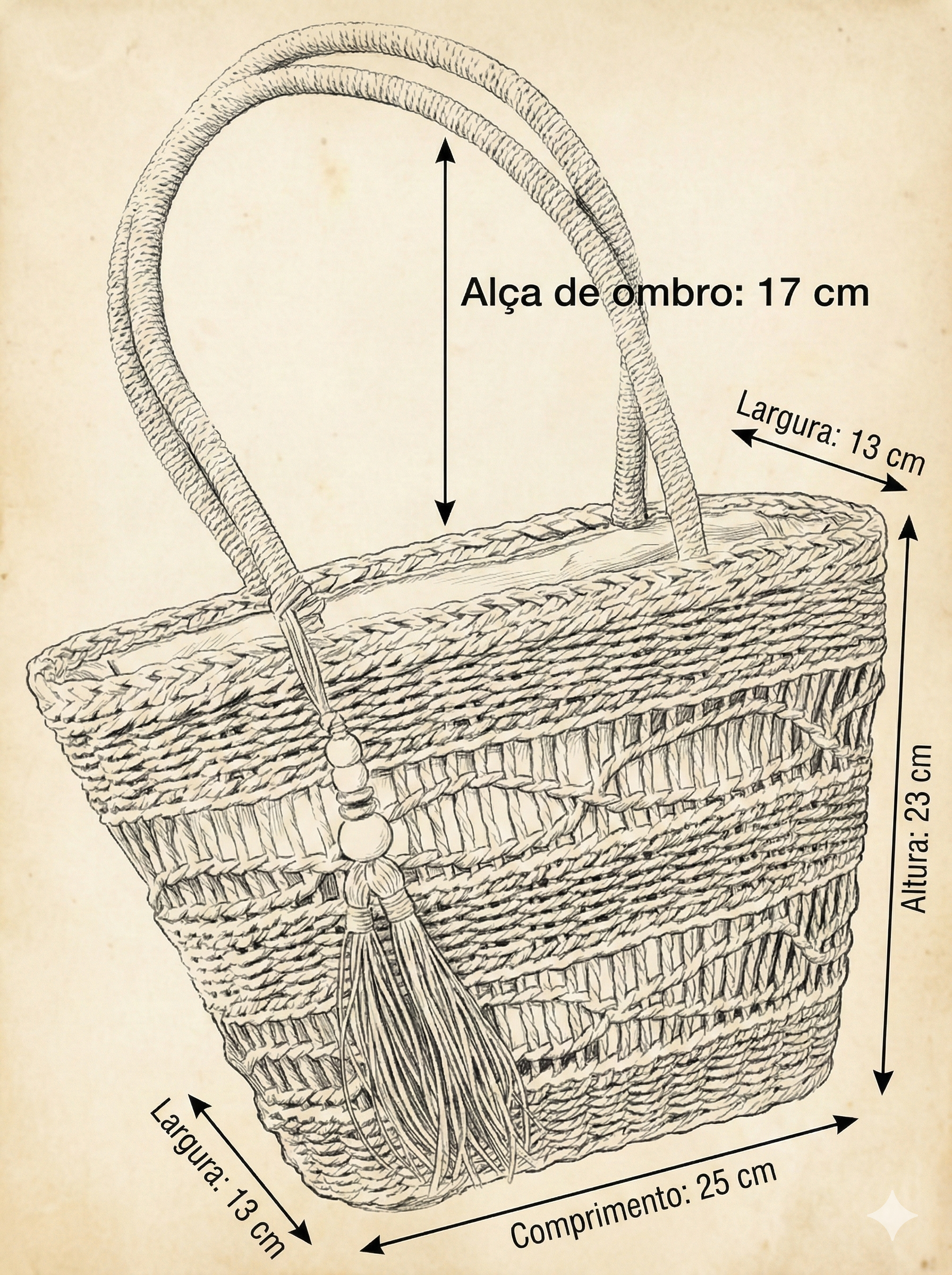 Bolsa Feminina Riviera Palha Elegance