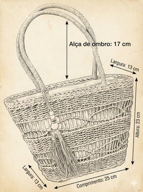 Bolsa Feminina Riviera Palha Elegance