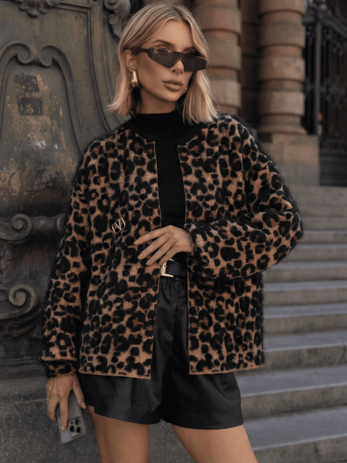 Casaco Feminino de Tricô Onça Angorá