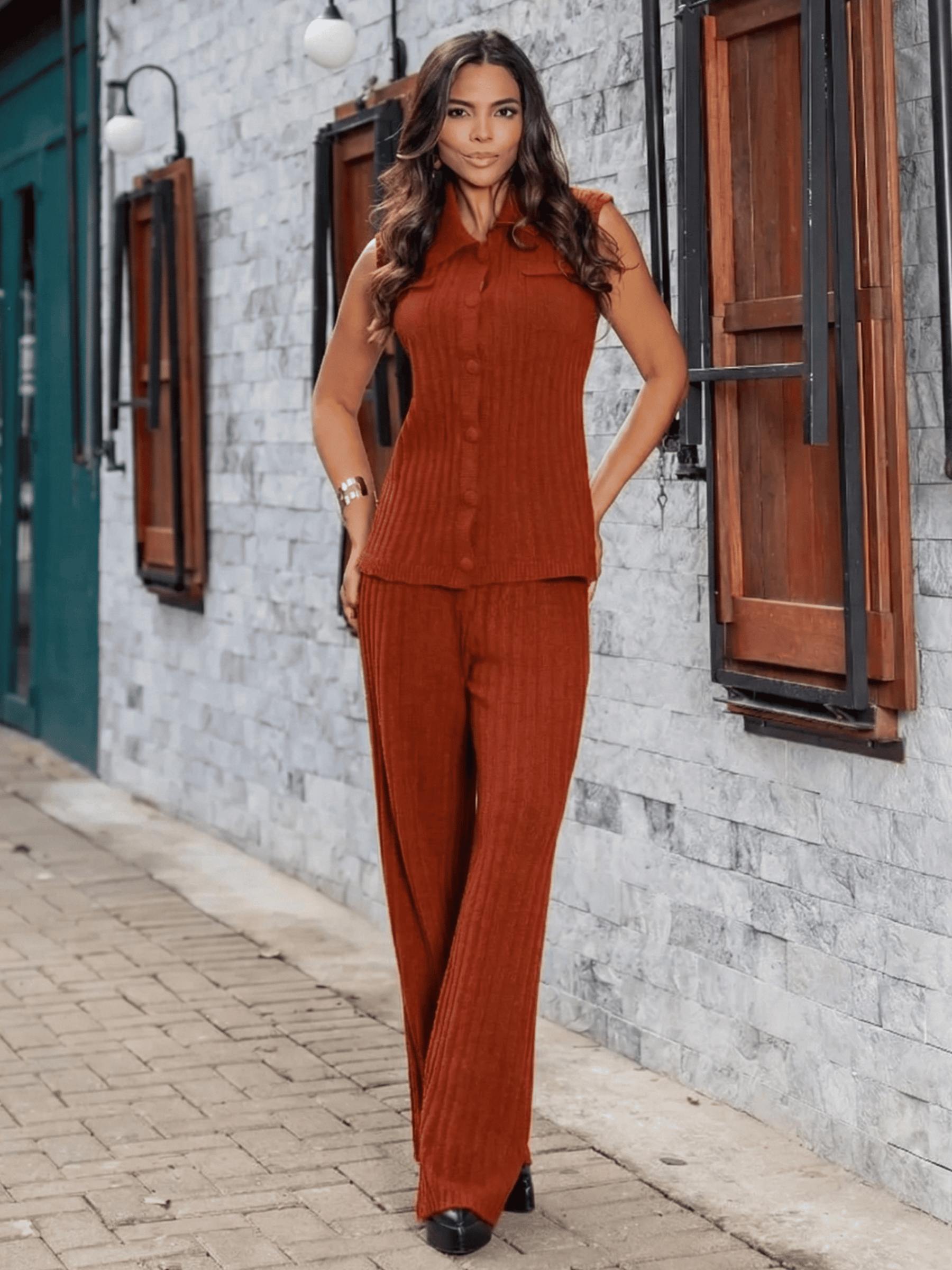 Conjunto de Tricô Noruega