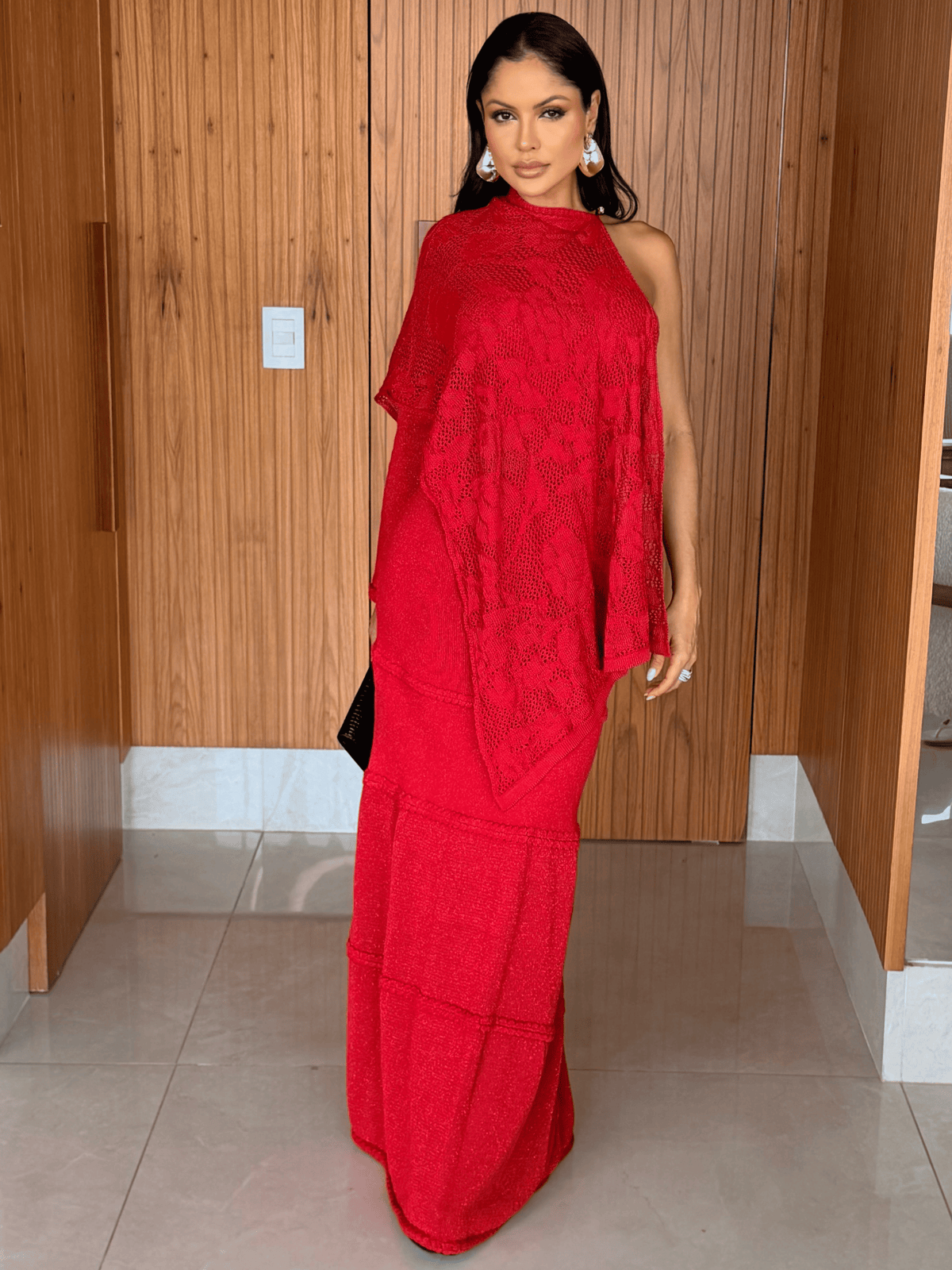 Vestido de Tricô Anastasia + Pelerine