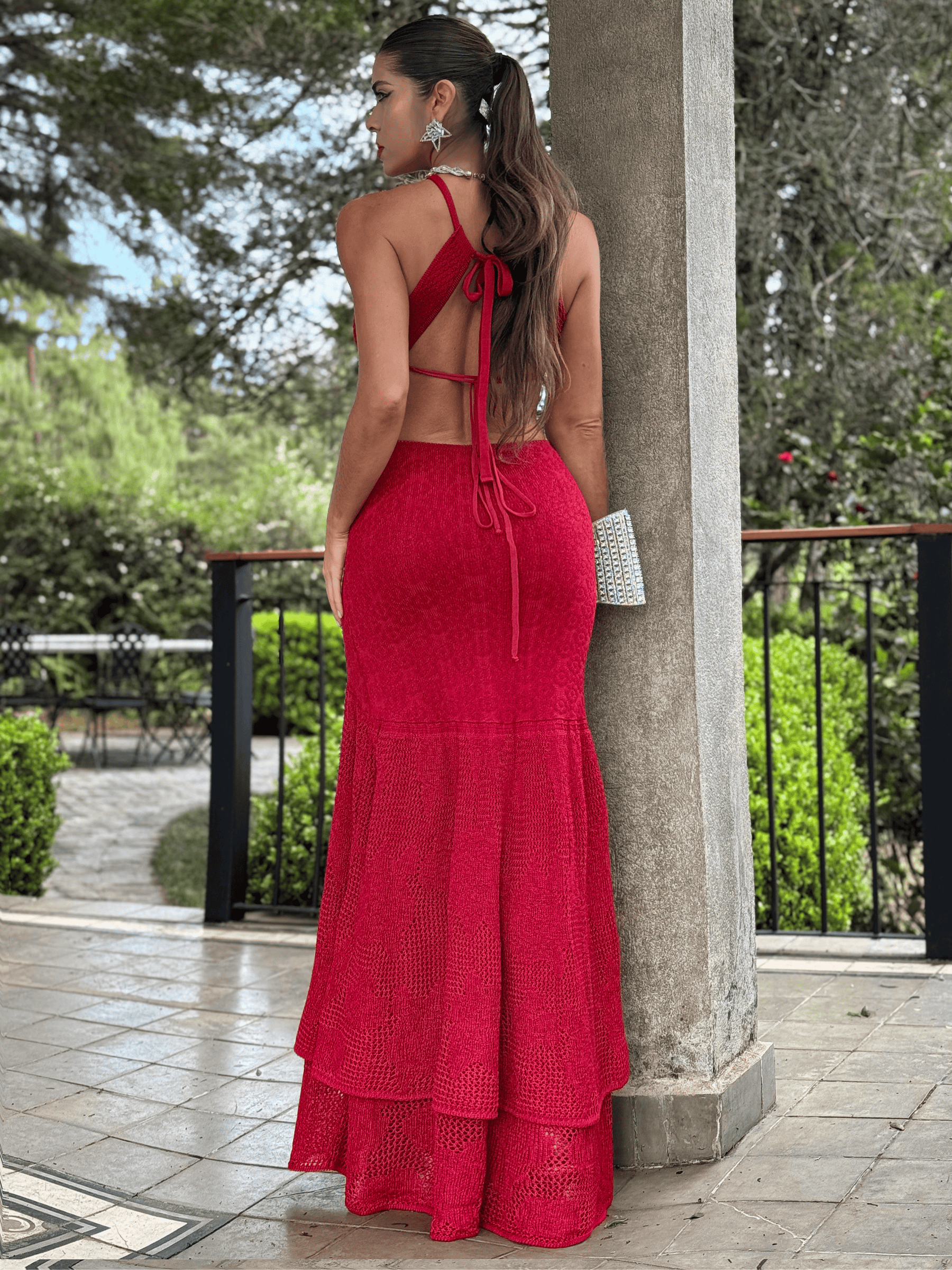 Vestido de Tricô Scarlett + Pelerine