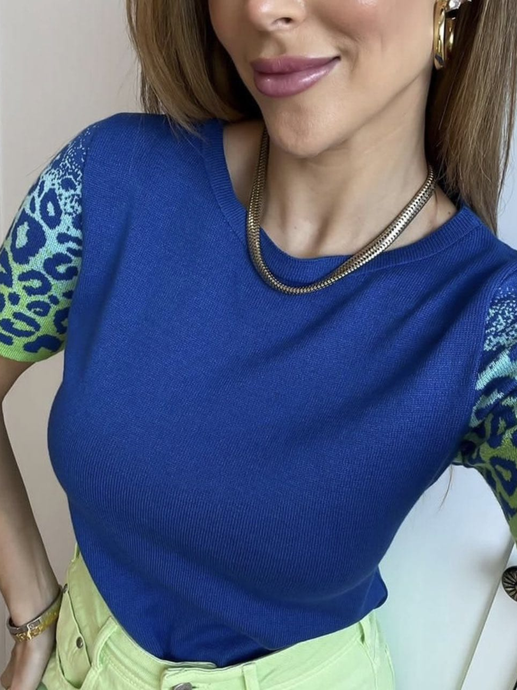 Blusa Feminina de Tricô Onça Brasil