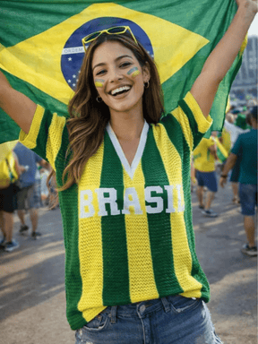 Blusa Feminina de Tricô do Brasil – Vibes Copa