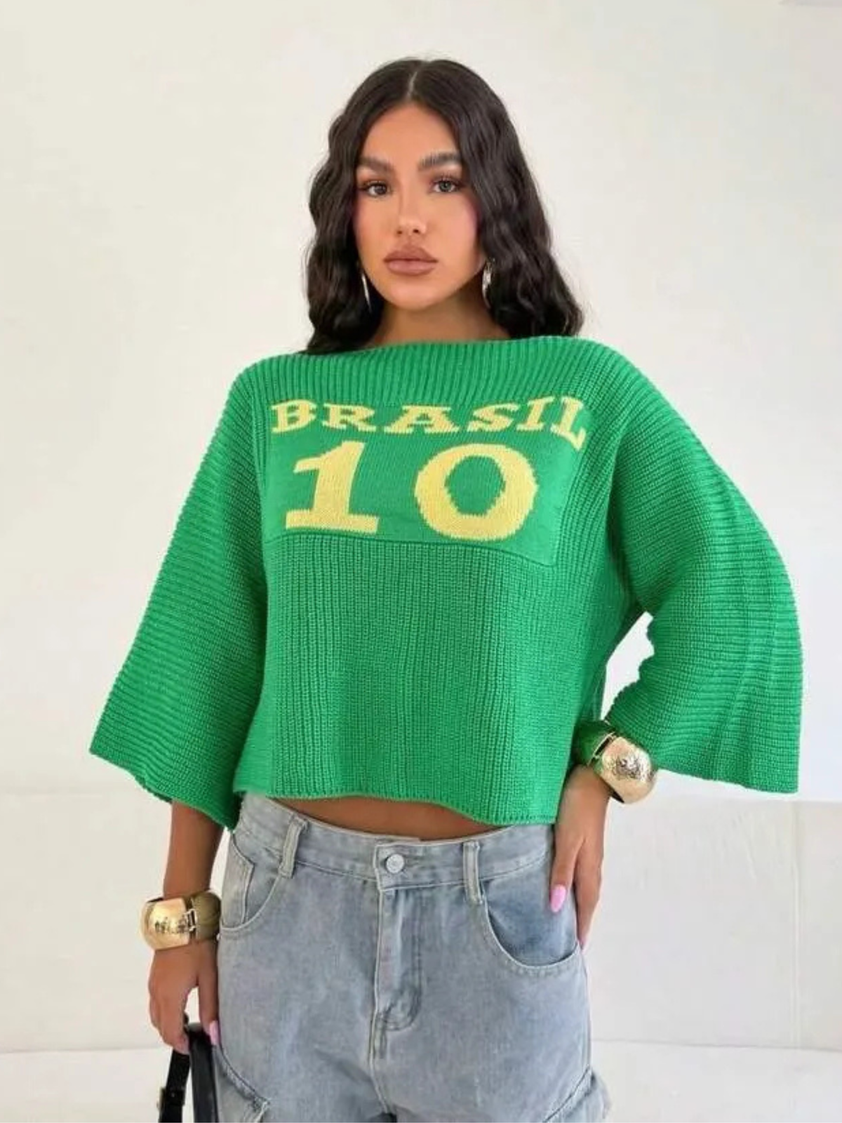 Blusa Feminina de Tricô Max Cropped Brasil