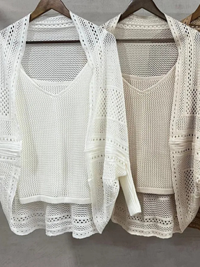 Conjunto de Tricô Kimono + Regata