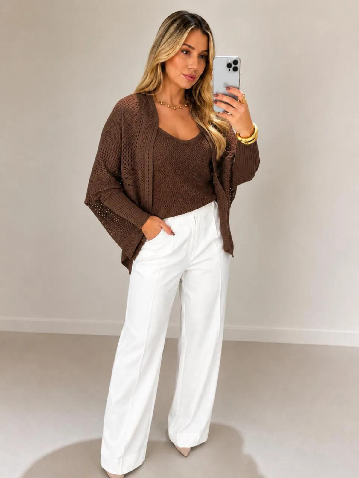 Conjunto de Tricô Kimono + Regata