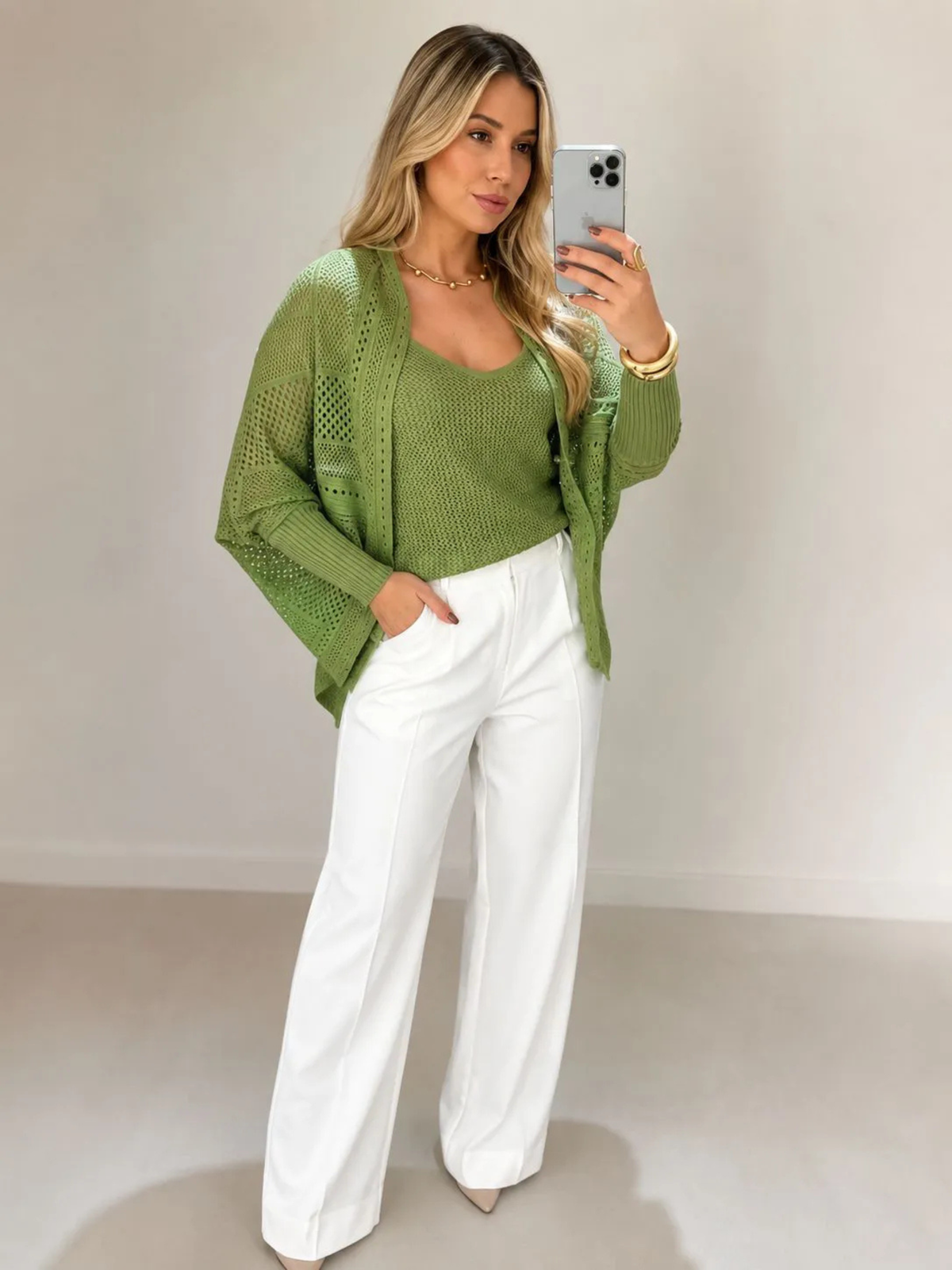 Conjunto de Tricô Kimono + Regata