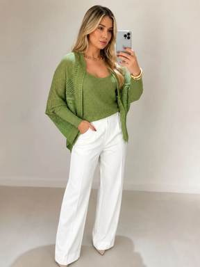 Conjunto de Tricô Kimono + Regata