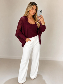 Conjunto de Tricô Kimono + Regata