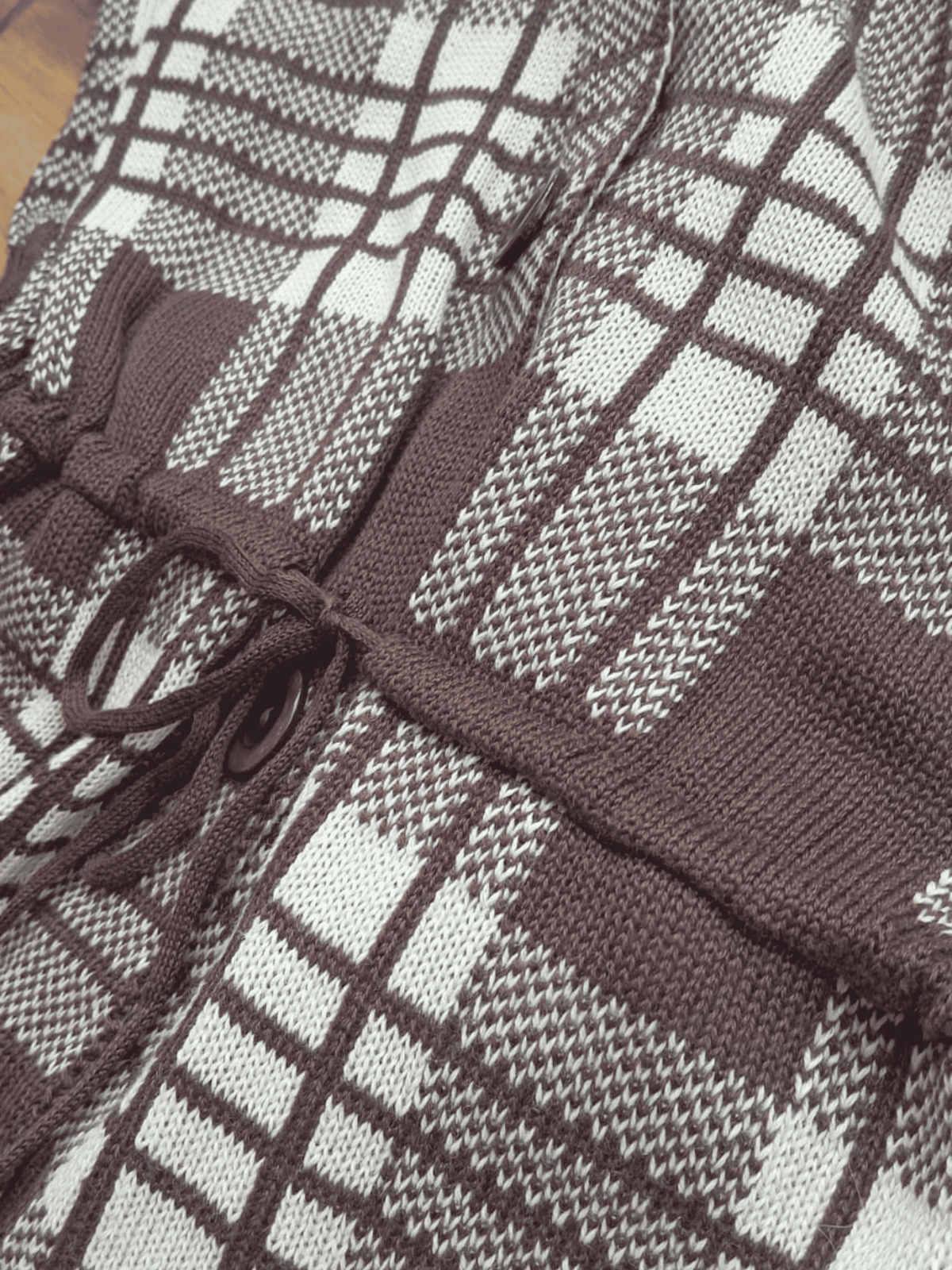 Conjunto de Tricô Xadrez